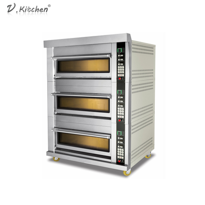 180KW 스테인레스 강 제빵기 트리플 덱 6 플레이트