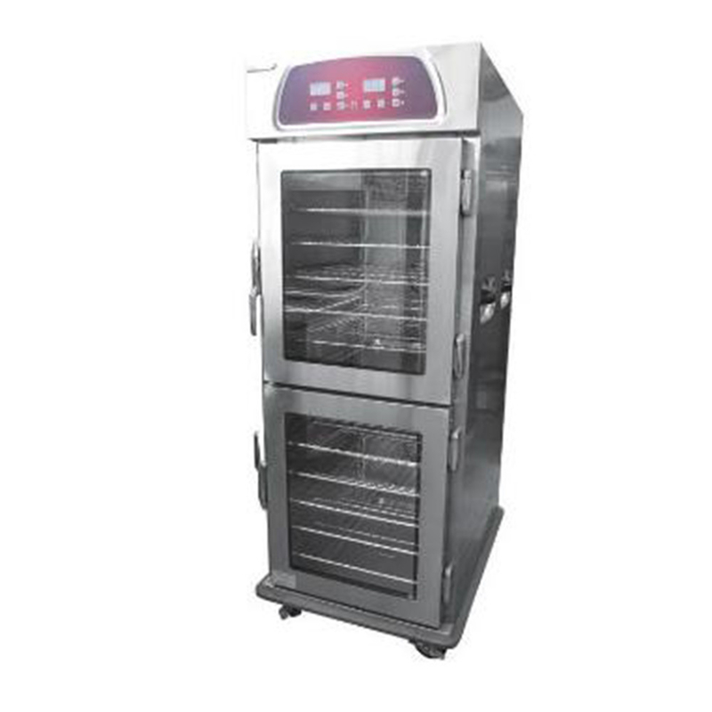 E-DBW-12B-21E 전기 뷔페 카트 상업적 이중 유리 문 24 층 식품 온열 장치 카트